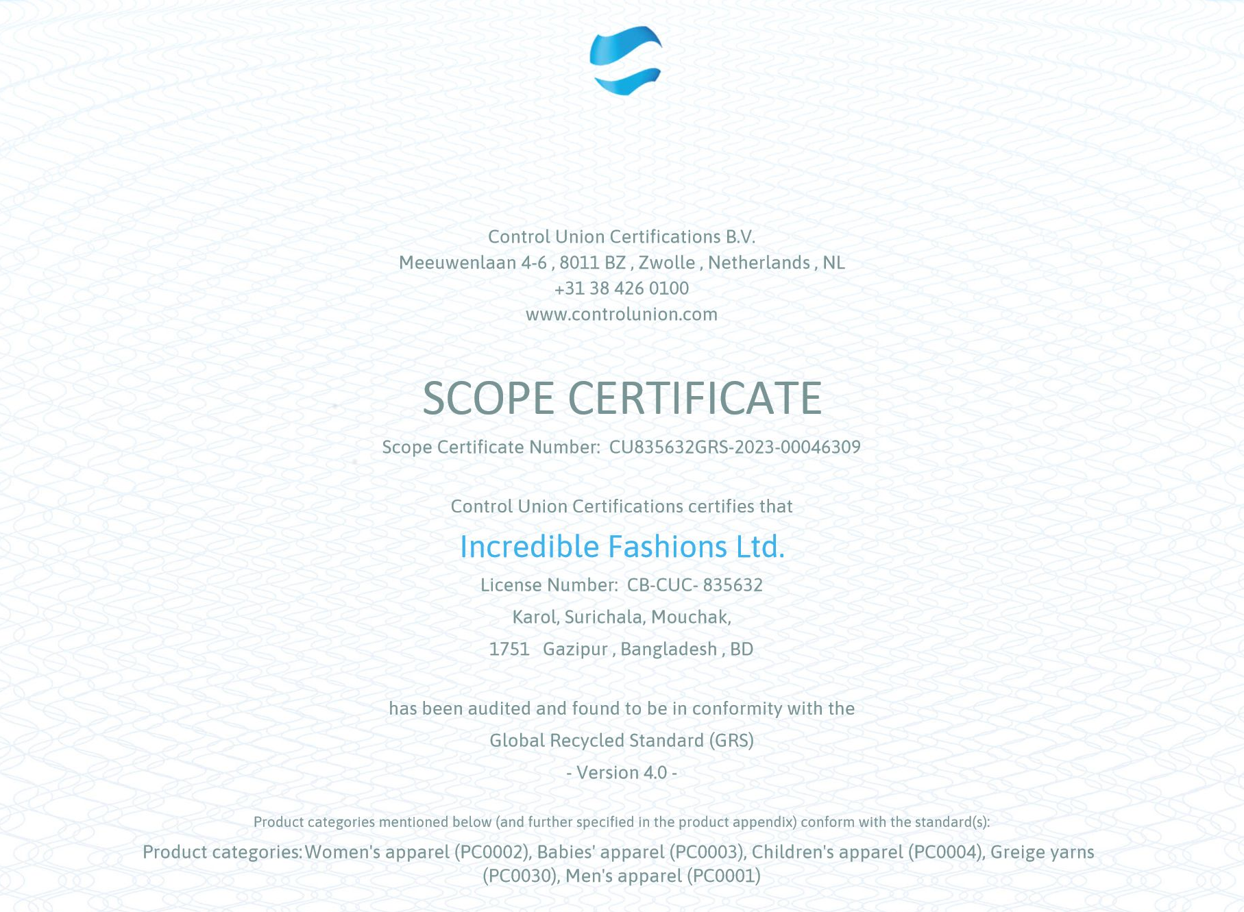 Global Recycled Standard (GRS)